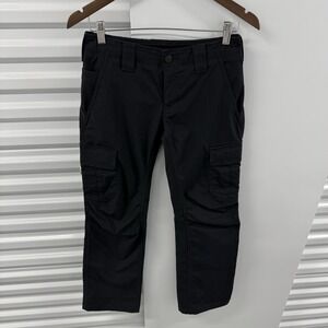 Under Armour Storm Womens Size 2 Black Tactical Cargo Pants Loose Ripstop